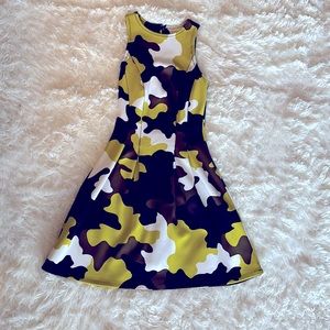 Michael Kors Camouflage Midi Skater Dress Size 0
